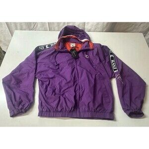 NEW Karl Kani Retro KK Tape Purple Full Zip Track Rain Jacket Men’s Size L - NWT